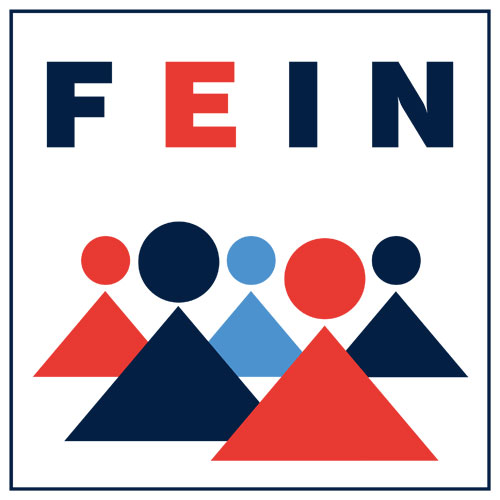 Logo des Fein Programms mit geometrischen Formen