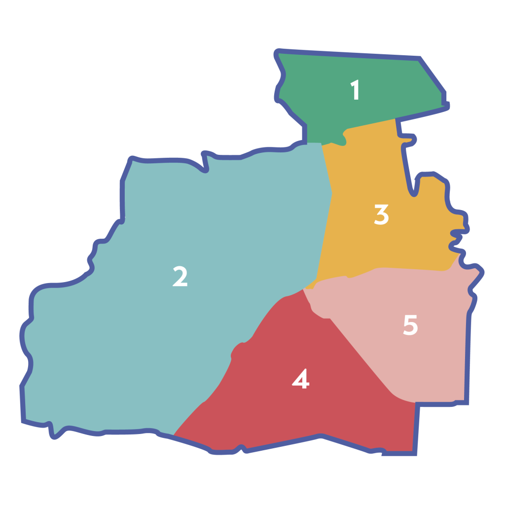 Eine Karte von Charlottenburg-Wilmersdorf mit Zahlen